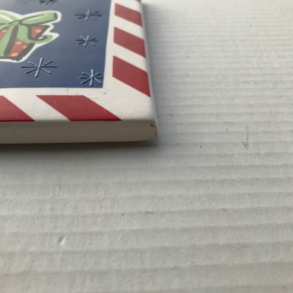 A Pair Of Christmas Present Trivets/Ceramic Tiles 6” - Picture 6 of 7